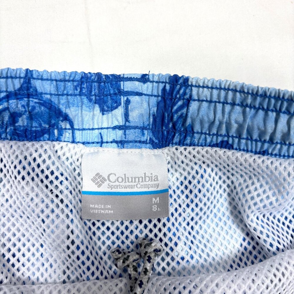 Columbia PFG Blue Fishing Marlin Graphic Mesh Lined Swim Trunks Shorts Mens Med - Picture 5 of 8